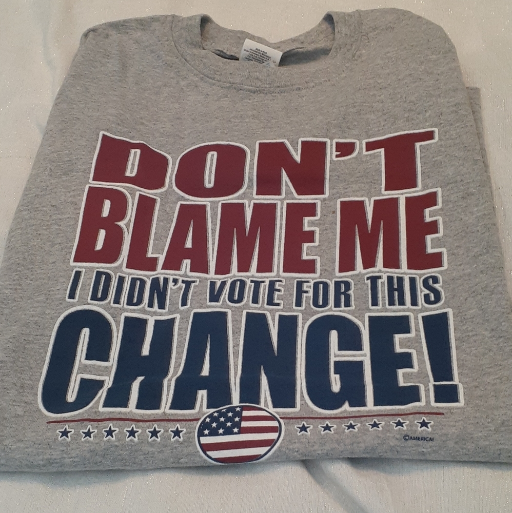 "Don't blame me" unisex gray tee shirt Size M